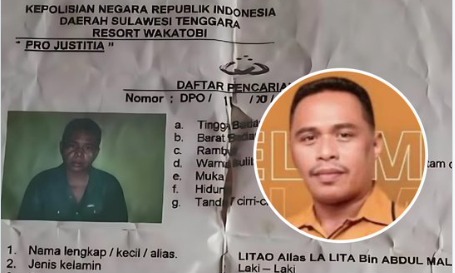 Anggota DPRD Wakatobi, La Lita alias Litao, resmi ditetapkan sebagai tersangka kasus pembunuhan anak di bawah umur yang terjadi pada 2014. (X@kegblgnunfaedh)